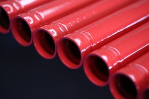 Tuyaux en acier doux soudés MECH SCH40 pour la lutte contre l'incendie UL FM, ASTM A795, peints en rouge/époxy, tube ERW, longueur 6 m - Fabriqué par MECH - Product Image 2