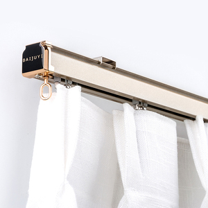 IKSUN Heavy Duty <strong>Curtain</strong> Rail Window Decoration Double <strong>Aluminum</strong> <strong>Curtain</strong> <strong>Track</strong> - Product Image 2
