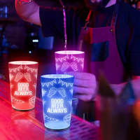 Gobelets lumineux en plastique étanches avec télécommande DMX LED, style ROMANCE, pour concerts, fêtes, festivals, grands événements, couleur lumineuse