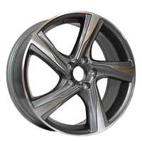 Universel gris 20 21 pouces cinq rayons jantes concaves en aluminium roue en alliage forgé pour voiture de luxe