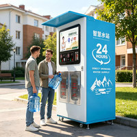 Distributeur automatique d'eau pure RO 24h/24 sans surveillance pour la communauté, distributeur d'eau froide, paiement par pièces, billets et code QR acceptés
