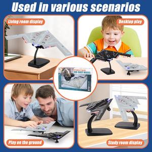 โมเดลเครื่องบินรบ B2 Rafale แบบหล่อขึ้นรูป พร้อมเสียงและไฟ มีระบบดึงกลับ สำหรับเด็ก - Product Image 3