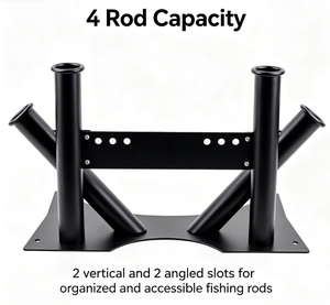 Support de cannes à pêche Sea-Doo GTX RXT RXP, porte-4 cannes, JSB, acier de qualité marine noir, pour la pêche en <span class=keywords><strong>jet</strong></span> ski - Product Image 1
