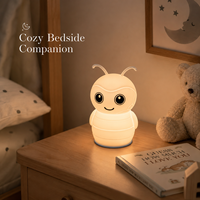 Veilleuse en silicone Honey, 3 options, sûre pour les bébés et les nourrissons, lampe douce à changement de couleur RGB, cadeau de vacances pour enfants