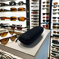 Vente en gros étui à lunettes de soleil portable en EVA avec logo personnalisé boîte à lunettes à fermeture éclair personnalisable emballage de lunettes en cuir à la mode