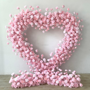 Arche en forme de cœur décorative avec support pour événements de <span class=keywords><strong>mariage</strong></span>, activités de fête, fond mural floral artificiel - Product Image 2