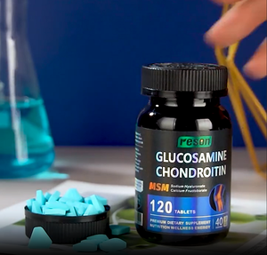 Tablet Glukosamin Kondroitin <span class=keywords><strong>MSM</strong></span> Organik OEM untuk Mendukung Kesehatan Sendi dan Tulang, dengan Kunyit - Product Image 2