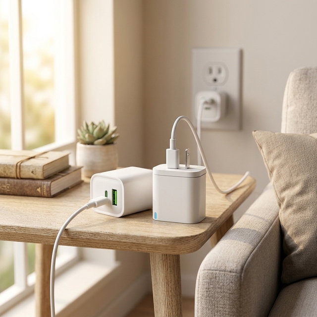 Compact Size 20W A+C Fast Charging Wall Charger PD20W QC3.0 Dual Ports US Plug Travel Wall Charger Power Supply