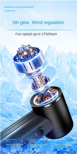 Resta fresco mentre sei in movimento con un mini ventilatore compatto e ricaricabile con schermo digitale e moschettone. - Product Image 3