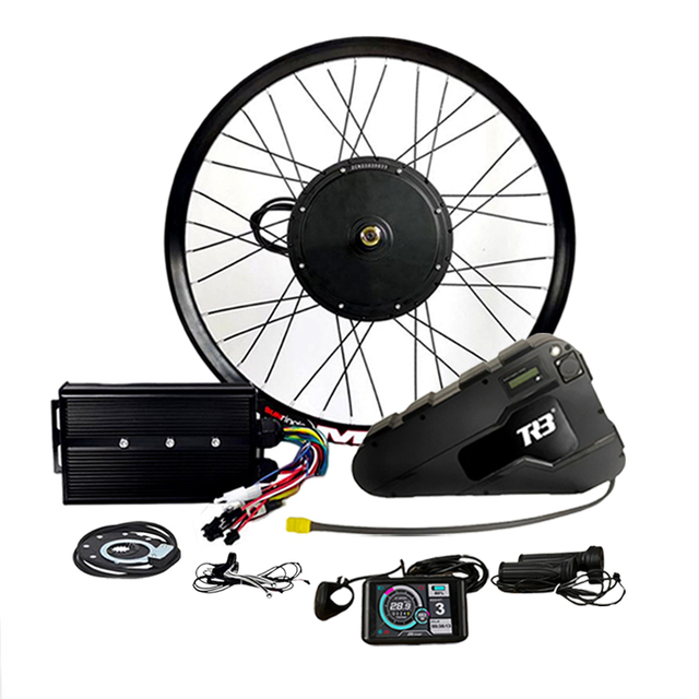 72v 3000w 5000w Mtx Brushless Direct Drive Rear Hub Motor Aluminum Electric Bicycle Conversion Kit Waterproof 12-Month Warranty