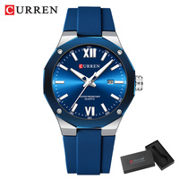 Montre-bracelet de luxe pour homme Curren 8465, montre à quartz originale vintage avec calendrier, pour homme, avec boîte