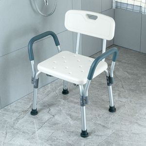 Chaise de douche en alliage d'aluminium Ivy, réglable en hauteur sur 6 niveaux, capacité de 300 lb, siège de bain antidérapant pour la sécurité des personnes âgées - Product Image 3