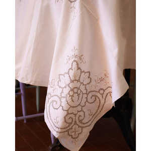 Mantel de Lino y Algodón Gris Siciliano Carlareggio, Paquete de 12, Estilo Europeo con Encaje, para Bodas, Fiestas, Bares, Mesas de Comedor, para Hoteles - Product Image 3