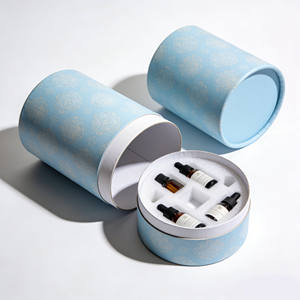 Caja Cilíndrica de Cartón de Lujo Ecológica con Logotipo Personalizado, con Forro de Esponja para Crema Facial, Cuidado de la Piel, Alta Calidad - Product Image 2