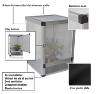Cage de caméléon à motif solide Cage en métal de terrarium en maille d'aluminium pour caméléons