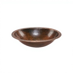 Évier de lavabo de qualité exclusive fait à la main en cuivre martelé évier de cuisine pour la maison hôtel et restaurant - Product Image 1