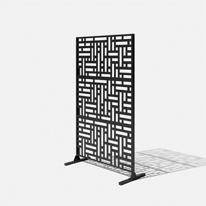 Panneaux de jardin et séparateurs de pièce autoportants en métal résistant aux intempéries, style Art Déco, pour usage intérieur/extérieur, personnalisables - Product Image 1
