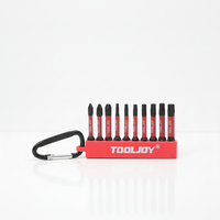 Jeu de tournevis à chocs magnétiques TOOLJOY, embouts en acier S2, tige hexagonale de 1/4 pouce, porte-outils portable pour travaux de bricolage et professionnels