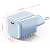 2025 tendance 30W Mini USB-C PD chargeur coloré étui Transparent téléphone portable tablette écouteurs charge rapide Mini Rpido Cargador