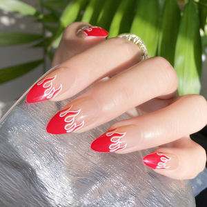 Gran oferta 2023, prensa falsa en las uñas, atractivas uñas artificiales UV desnudas <span class=keywords><strong>para</strong></span> juegos de maquillaje, pegatinas con <span class=keywords><strong>Kit</strong></span> de pegamento - Product Image 5