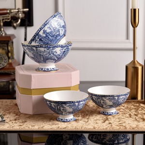 Tazón de arroz de lujo al por mayor estilo Anna Downton Abbey, vajilla de alta gama para regalo - Product Image 1