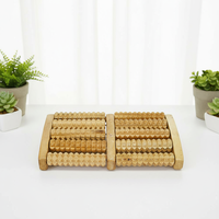 Rouleau de massage des pieds en bois de haute qualité à 5 rangées de picots, contrôle du temps, pour la douleur au talon, la fasciite plantaire et les pieds endoloris – Produit thérapeutique