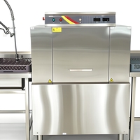 Lave-vaisselle commercial de type convoyeur automatique pour restaurants, hôtels et services de traiteur