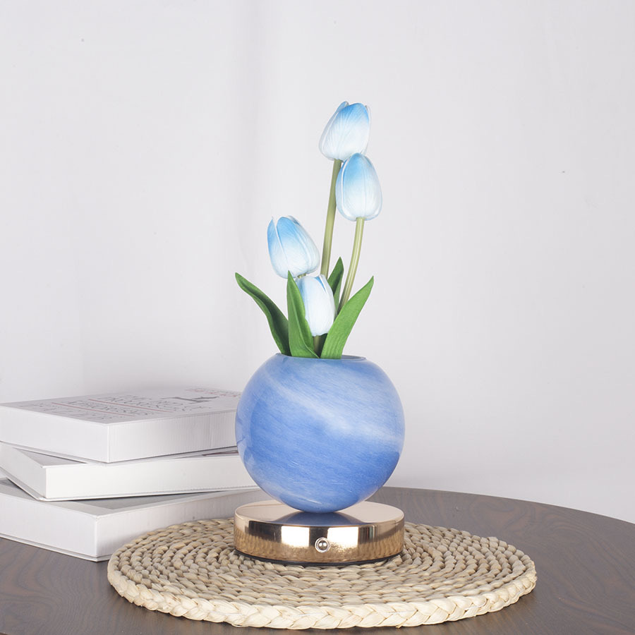 blu: 32x12cm pianeta tulipano fiore bb touch dimmerabile