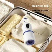 Séchoir à linge électrique portable semi-automatique en plastique, mini, de voyage, séchage rapide, système de suspension détachable, étendoir pliable pour hôtel