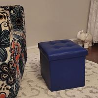Klappbarer Ottoman-Bett mit Stauraum Fußhocker Leder-Sitzbank mit Stauraum