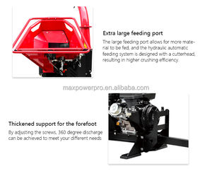 Trituradora <span class=keywords><strong>de</strong></span> Madera Hidráulica <span class=keywords><strong>de</strong></span> 15 HP con Alimentación Automática, Capacidad <span class=keywords><strong>de</strong></span> 5 Pulgadas, Trituradora <span class=keywords><strong>de</strong></span> Tambor <span class=keywords><strong>de</strong></span> Gasolina con Válvula <span class=keywords><strong>de</strong></span> Control <span class=keywords><strong>de</strong></span> Velocidad para Uso en Jardín - Product Image 4
