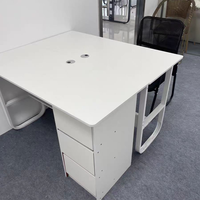 Scrivania da Ufficio Modulare Moderna in Legno Massello e MFC con Cubicolo Singolo per Manager, Ecologica e Personalizzabile