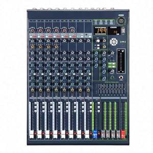 SQ12 Mixer konsol <span class=keywords><strong>Audio</strong></span> profesional, Mixer dengan <span class=keywords><strong>2</strong></span> saluran 4 AUX 99 efek <span class=keywords><strong>RCA</strong></span>/XLR <span class=keywords><strong>output</strong></span> - Product Image 1