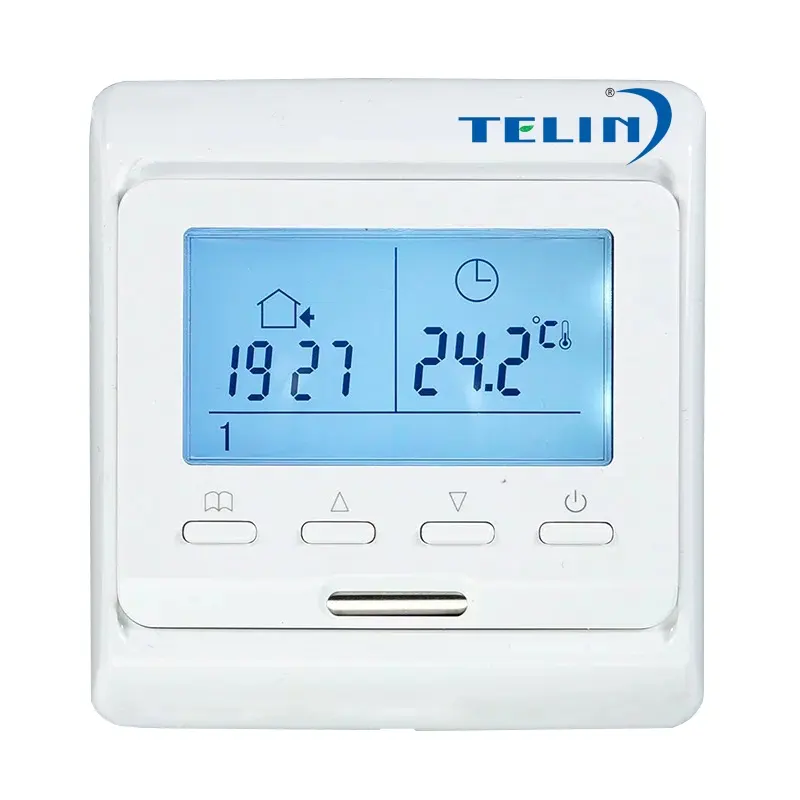 Telin E51 programável com fio água caldeira piso elétrico aquecimento sistema controle temperatura Digital termostato quarto termostato