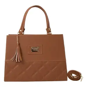 Bolso Tote de Ratán Color Camel para Mujer, Marca Fana Ikia, con Patrón de Serpiente, Gran Capacidad, Casual, con Forro de Cuero y Decoración de Borlas - Product Image 3