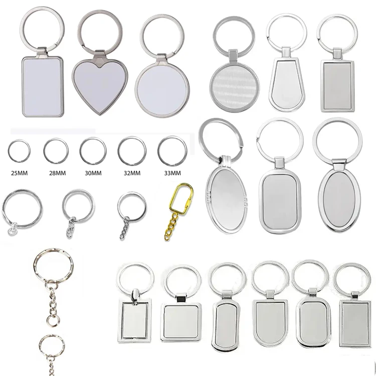 Custom keychain Best Selling Family Photo DIY Gift keychain Blank Single-sided Custom sublimation metal keychain