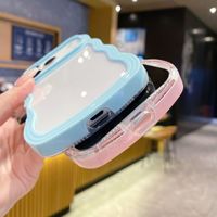 Coque de téléphone 2-en-1 en TPU et PC gaufré anti-traces de doigts, avec cadre ondulé couleur bonbon, pour iPhone 17 Pro Max, 16 Pro, 15 Plus, 14/15 et pour iPhone 13 Pro Max