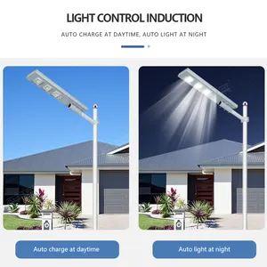 ALLTOP-farola LED Solar Ip65 para exteriores, iluminación de carretera impermeable SMD integrada 60w 120w 180w 240w AIO