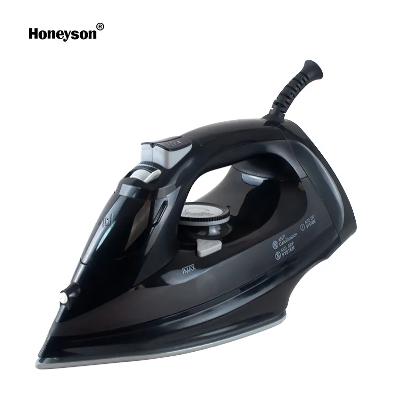 Honeyson new hotel guest supply black electric steam iron 320ml
