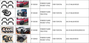 บังโคลน KSCPRO Off Road สีดำด้าน แบบ Bolt-on สำหรับ Toyota Hilux Revo Recco - Product Image 2