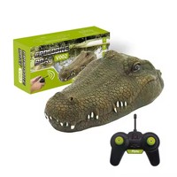 Bateau électrique télécommandé 2.4G, jouet pour piscine, flotteur avec tête de crocodile simulée