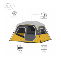 Tente familiale Kawagebo Kamp (KK) OEM résistante aux intempéries, installation instantanée et facile, pour 3 à 6 personnes, avec bâche de protection et fenêtres en maille coupe-vent