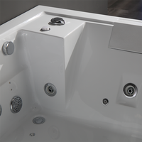Baignoire autoportante en acrylique à jets, 2 personnes, hydrothérapie, massage aquatique, thermostat, idéale pour appartement de vacances