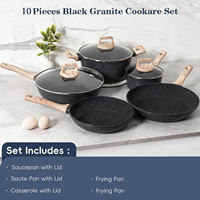 Vente en gros et personnalisation d'usine : Batteries de cuisine modernes en aluminium, casseroles et poêles antiadhésives en marbre compatibles induction