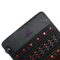 Stock local US - Tapis de massage B148 en améthyste avec lumière rouge fiable, thérapie PEMF, guérison par les cristaux et chauffage pour le corps