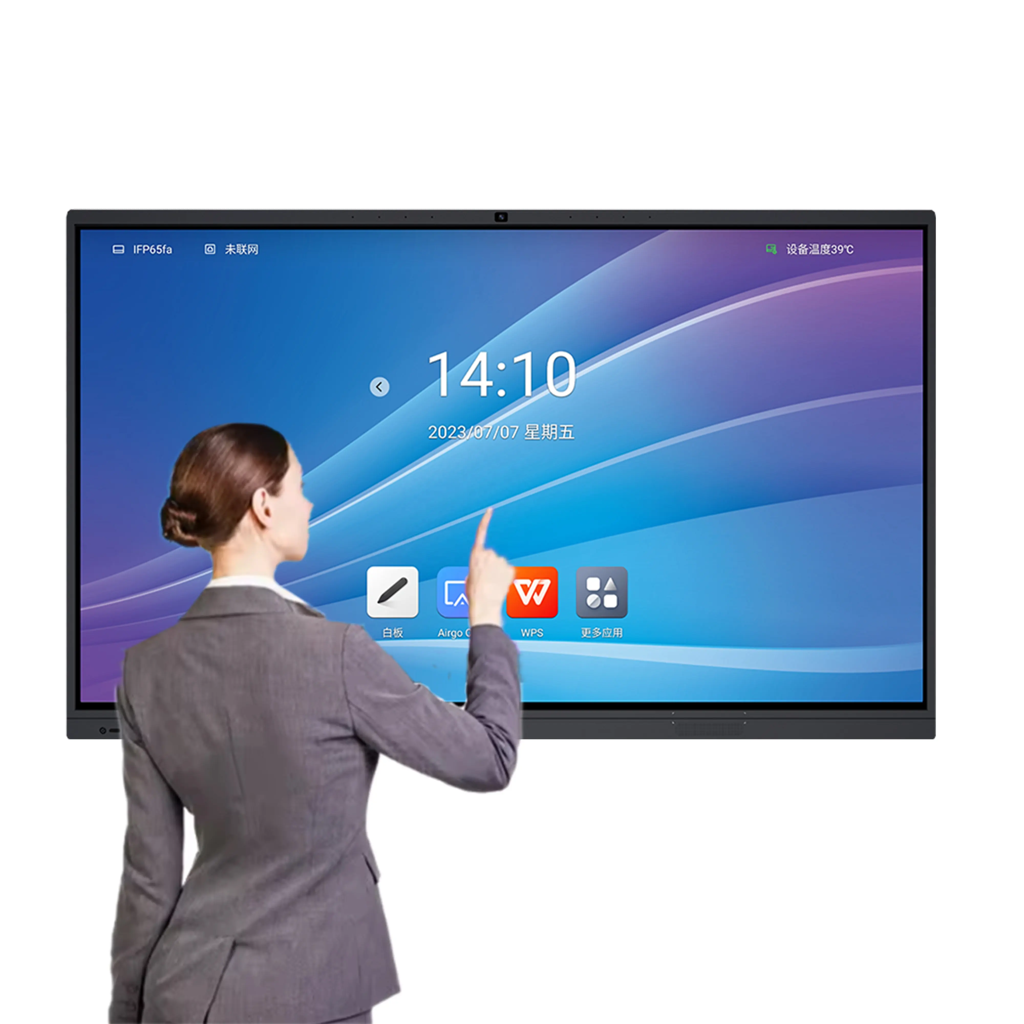 75 inch màn hình cảm ứng được xây dựng trong máy ảnh bức tường video LCD