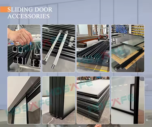 Nội thất sang trọng phong cách Pháp cửa trượt nội bộ phòng chia vách ngăn mềm đóng trong nhà hệ thống cửa kính trượt - Product Image 6