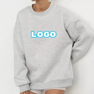 Women's Clothing Manufacturers Sweatshirt High Quality Custom Logo Organic Cotton Plain Woman Luxury Sweatshirt