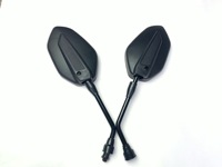 Accessoires pour motocyclette Surface convexe noire 8MM 10MM Rétroviseur latéral Moteur Plastique pour Scooter Rétroviseur pour moto