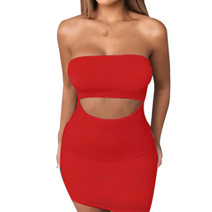 Vestido de fiesta de dos piezas ahuecado para mujer, conjunto de falda de dos piezas con eslogan, falda ajustada, conjunto de top corto y falda - Product Image 3